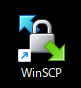 デスクトップに作成された「WinSCP」のショートカット・アイコン